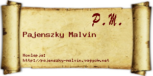 Pajenszky Malvin névjegykártya